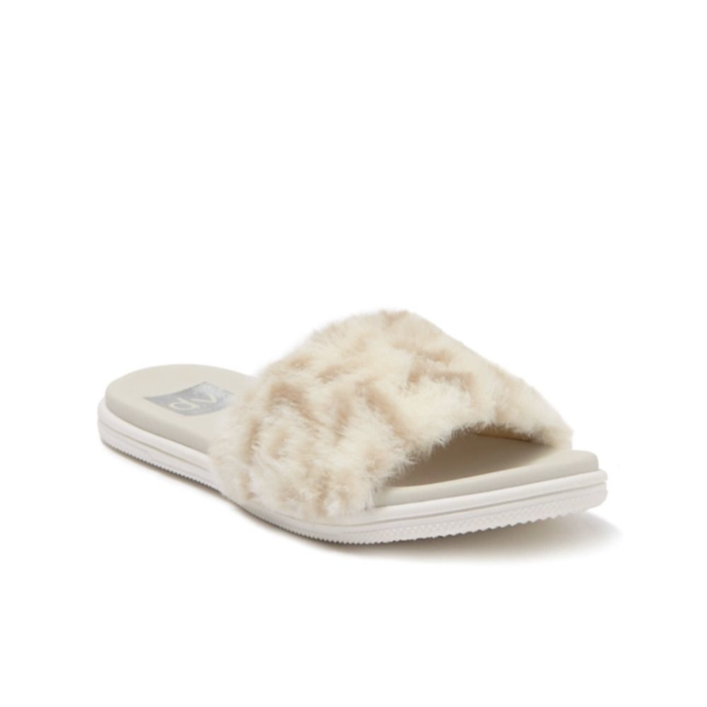Dolce Vita Cream Furry Sandals